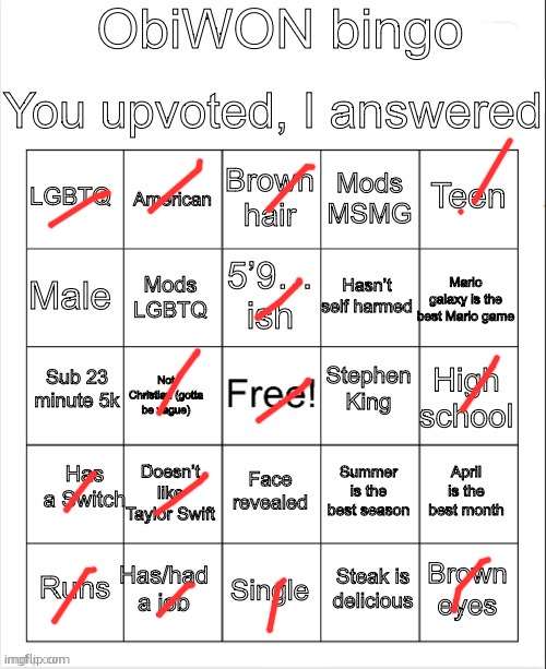 third bingo today | image tagged in obiwon bingo | made w/ Imgflip meme maker