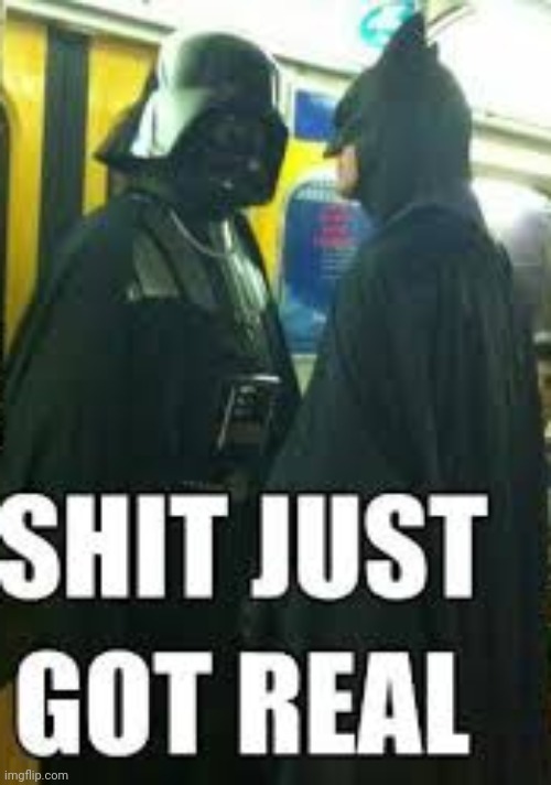 Face off | image tagged in funny,batman,darth vader | made w/ Imgflip meme maker