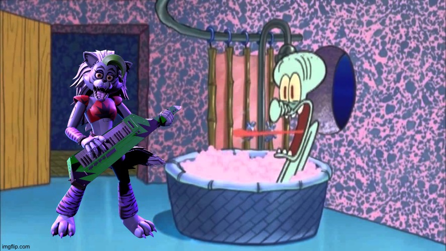 Roxy drops by Squidward's house | image tagged in who dropped by squidward's house | made w/ Imgflip meme maker