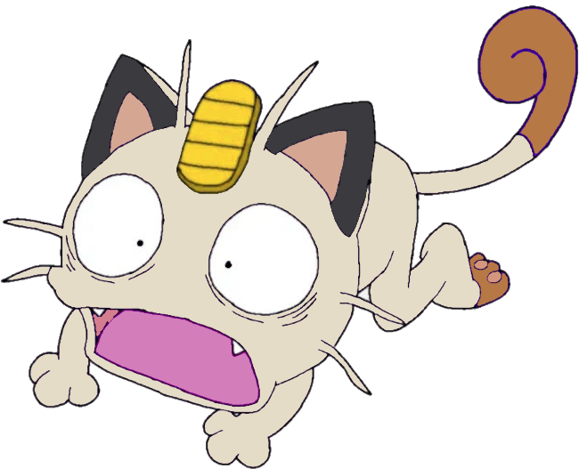 High Quality Meowth scared Blank Meme Template
