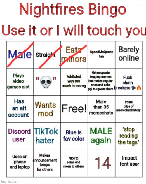 Nightfires new bingo | image tagged in nightfires new bingo | made w/ Imgflip meme maker