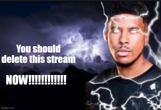 K wodr blank | You should delete this stream; NOW!!!!!!!!!!!! | image tagged in k wodr blank | made w/ Imgflip meme maker