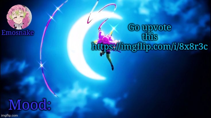 Emosnake's Mitsuri template | Go upvote this
https://imgflip.com/i/8x8r3c | image tagged in emosnake's mitsuri template | made w/ Imgflip meme maker