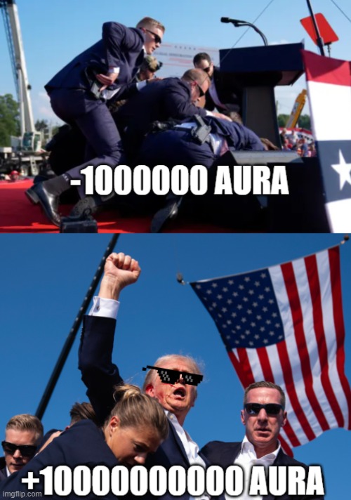 Trump's aura stats | image tagged in donald trump | made w/ Imgflip meme maker
