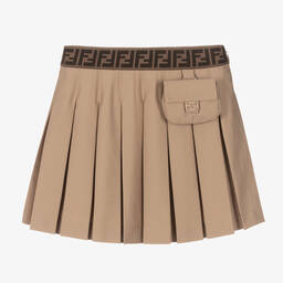 Fendi - Teen Girls Black Cotton Pleated Skirt | Childrensalon Blank Meme Template