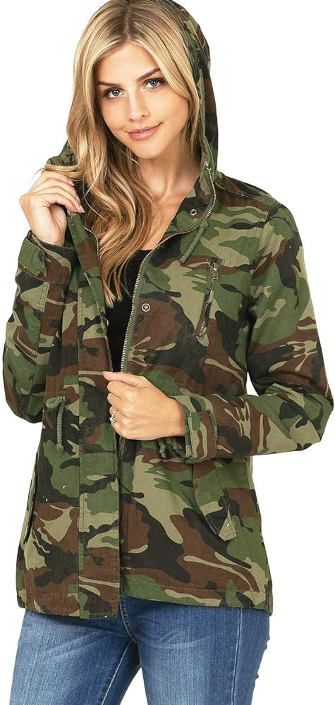 High Quality Ambiance Women's Juniors Camouflage Army Print Utility Cargo Jac Blank Meme Template