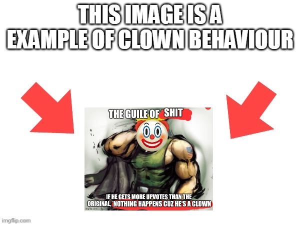 This image is a example of clown behaviour | image tagged in this image is a example of clown behaviour | made w/ Imgflip meme maker