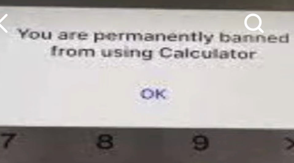 Calculator ban Blank Meme Template