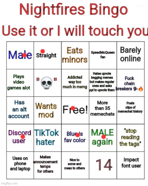 Nightfires new bingo | image tagged in nightfires new bingo | made w/ Imgflip meme maker