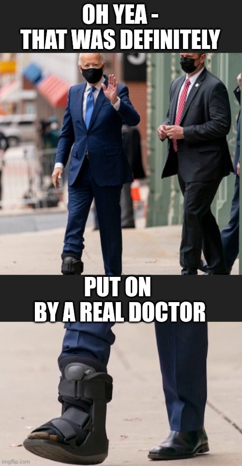 OH YEA -
THAT WAS DEFINITELY PUT ON 
BY A REAL DOCTOR | made w/ Imgflip meme maker