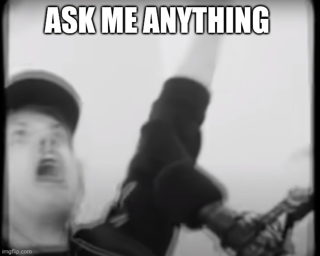 Roomie scream | ASK ME ANYTHING | image tagged in roomie scream | made w/ Imgflip meme maker