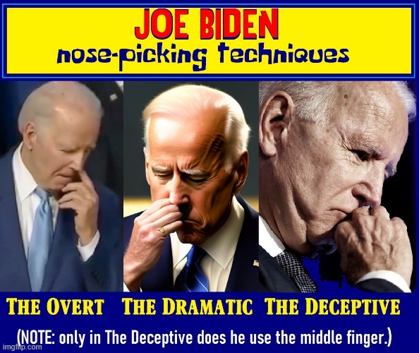 The Man, The Myth, The Legend... Watch & Learn | image tagged in vince vance,memes,joe biden,nose picker,picking his nose,techniques | made w/ Imgflip meme maker