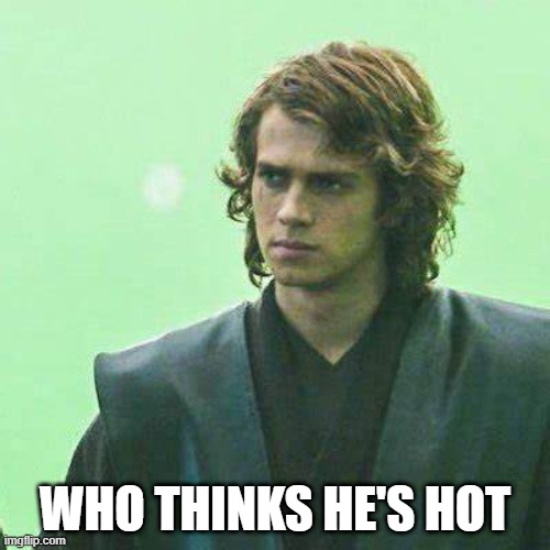 Anakin Skywalker | WHO THINKS HE'S HOT | image tagged in anakin skywalker | made w/ Imgflip meme maker