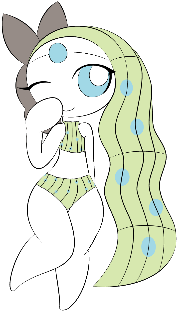 Meloetta in her bikini Blank Meme Template