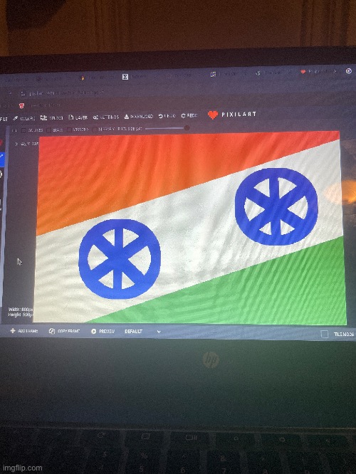 If India had an empire, this would be my design for its flag | image tagged in drawing,india | made w/ Imgflip meme maker