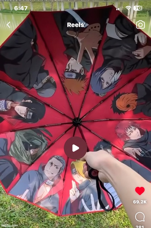 Naruto akauski umbrella | made w/ Imgflip meme maker