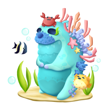 High Quality Coral reef chomik Blank Meme Template