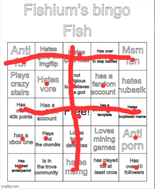 I love slap battles | image tagged in fishium's bingo | made w/ Imgflip meme maker