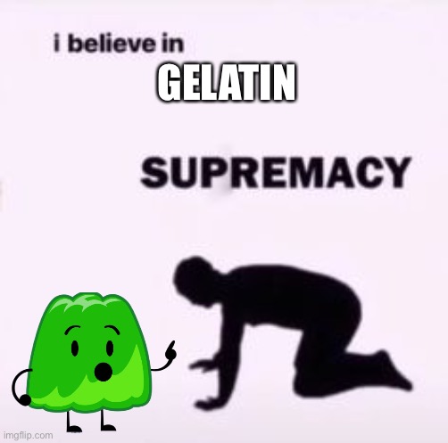I believe in supremacy | GELATIN | image tagged in i believe in supremacy | made w/ Imgflip meme maker