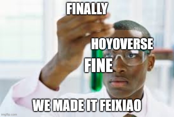 feixiao is coming | FINALLY; HOYOVERSE; FINE; WE MADE IT FEIXIAO | image tagged in finally,video games,gaming | made w/ Imgflip meme maker