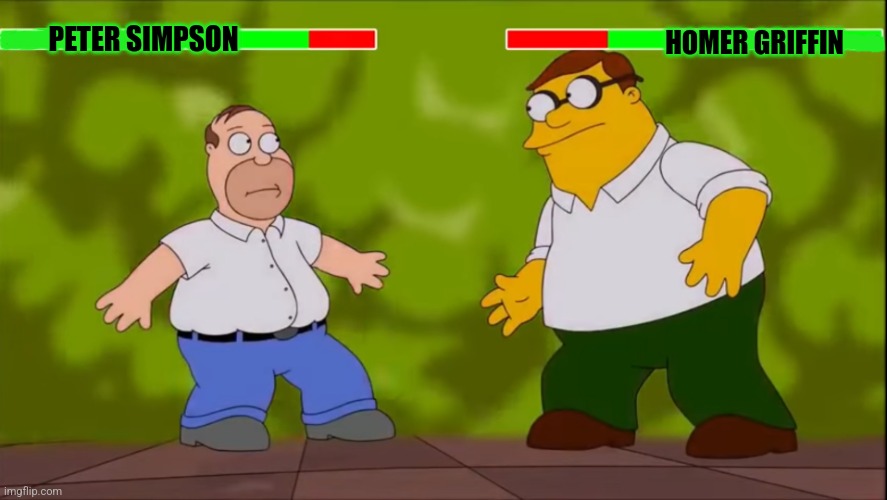 The Simpsons Guy | HOMER GRIFFIN; PETER SIMPSON | image tagged in memes,the simpsons,family guy,cartoon,crossover,funny | made w/ Imgflip meme maker