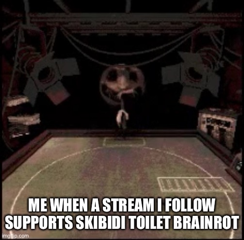 Me when | ME WHEN A STREAM I FOLLOW SUPPORTS SKIBIDI TOILET BRAINROT | image tagged in buckshot suicide image version | made w/ Imgflip meme maker