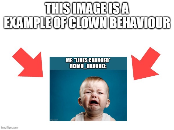 This image is a example of clown behaviour | image tagged in this image is a example of clown behaviour | made w/ Imgflip meme maker