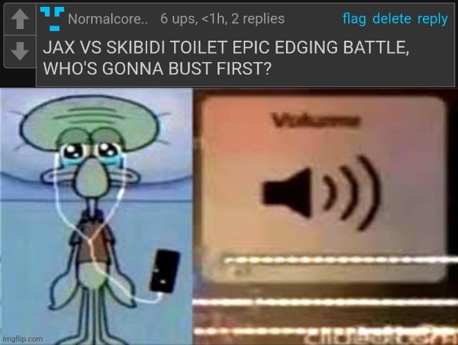 image tagged in squidward crying listening to music | made w/ Imgflip meme maker