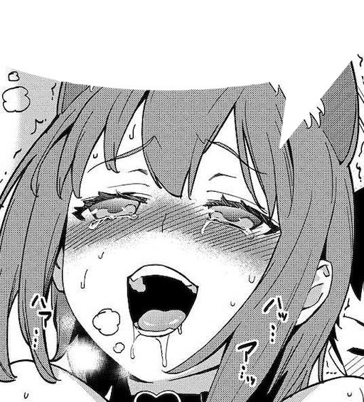 High Quality Ahegao speech bubble Blank Meme Template