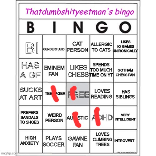 Thatdumbshityeetman's Bingo | image tagged in thatdumbshityeetman's bingo | made w/ Imgflip meme maker