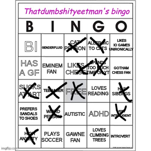 Sure ig | image tagged in thatdumbshityeetman's bingo | made w/ Imgflip meme maker