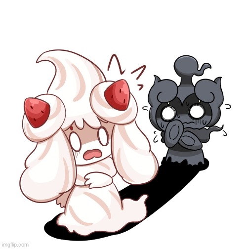 Alcremie and Marshadow (Art by stelledair) | made w/ Imgflip meme maker