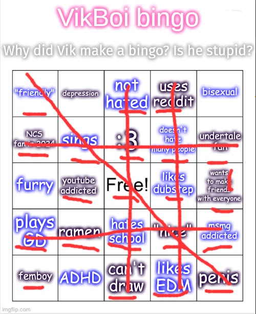 GIVE ME MORE | image tagged in vikboi bingo | made w/ Imgflip meme maker