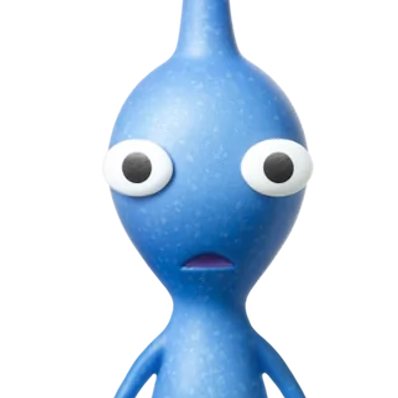 High Quality Blue pikmin looking at camera Blank Meme Template