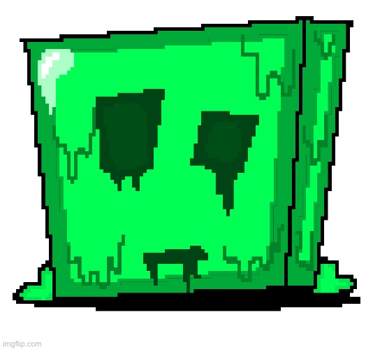 I Made the slime into an earthbound enemy! | image tagged in earthbound,art,slime,minecraft | made w/ Imgflip meme maker