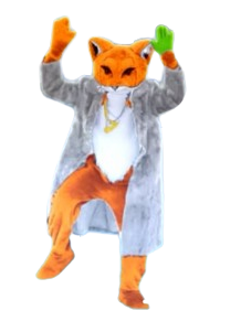 High Quality Just Dance 2015 Fox Mascott Pose 6 - Disco Edition Blank Meme Template