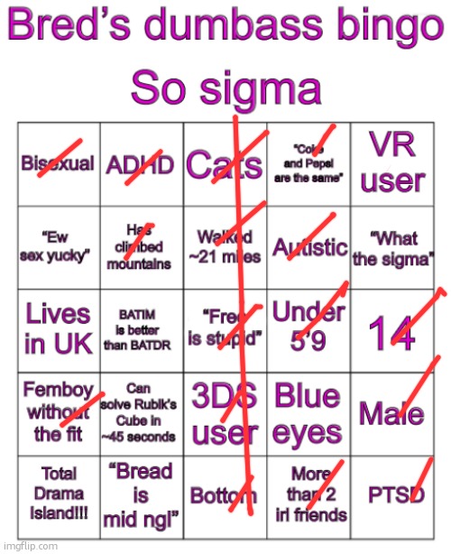 you know what, it could be because im so eager to broadcast myself, so weirdly narcissistic, that i do imgflip bingos every 20 m | image tagged in bred s stupid bingo | made w/ Imgflip meme maker