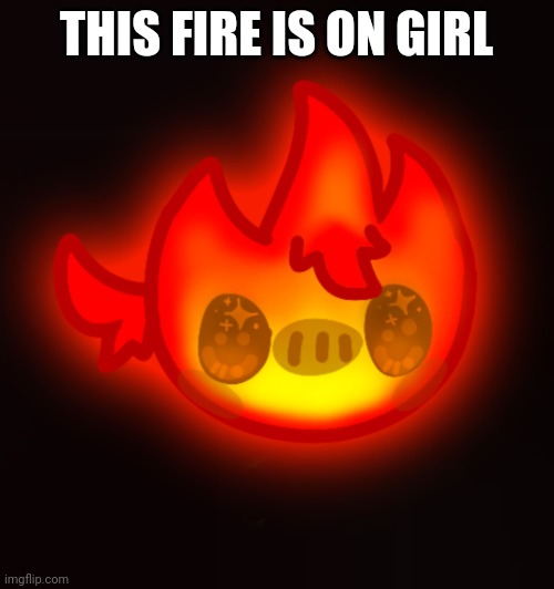 This girl is on fire | THIS FIRE IS ON GIRL | image tagged in fire | made w/ Imgflip meme maker
