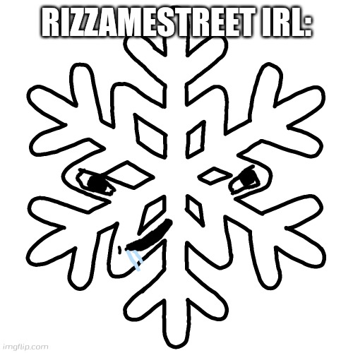 Brainlet snowflake | RIZZAMESTREET IRL: | image tagged in brainlet snowflake | made w/ Imgflip meme maker