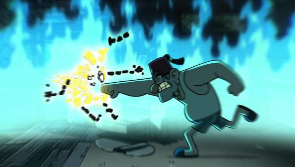 High Quality Bill Cipher getting punched Blank Meme Template