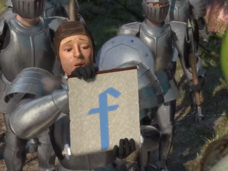 Shrek knight F scroll Blank Meme Template