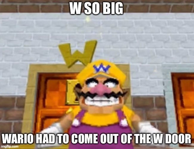 W so big Wario | image tagged in w so big wario | made w/ Imgflip meme maker