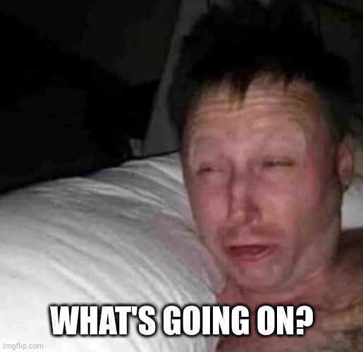 Sleepy guy | WHAT'S GOING ON? | image tagged in sleepy guy | made w/ Imgflip meme maker