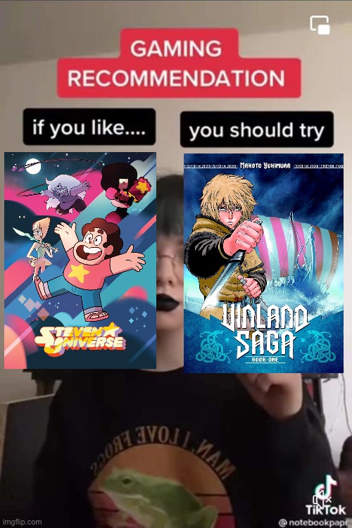 Gaming Recommendation | image tagged in gaming recommendation,memes,steven universe,anime meme,shitpost,funny memes | made w/ Imgflip meme maker