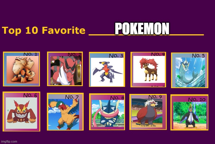 top 10 favorite pokemon | POKEMON | image tagged in top 10 favorite,pokemon,nintendo,pokemon memes,videogames,gaming | made w/ Imgflip meme maker