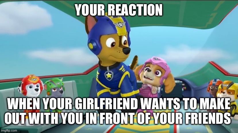 Chase & Skye (getting it on) | image tagged in paw patrol,nickelodeon,dogs,funny animals,sexy,innuendo | made w/ Imgflip meme maker