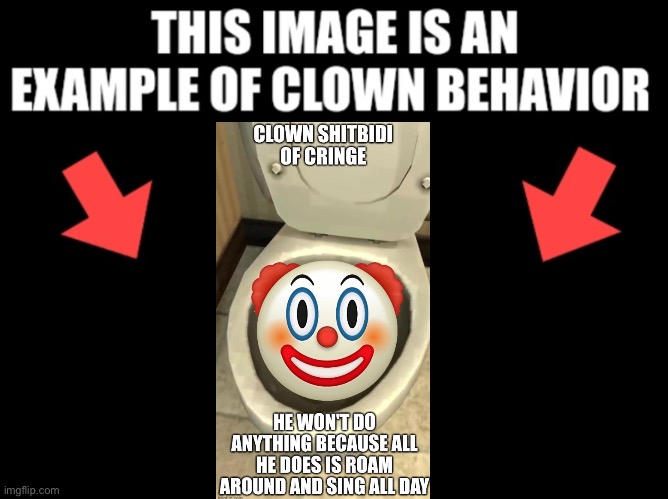 This image is an example of clown behavior dark mode | image tagged in this image is an example of clown behavior dark mode | made w/ Imgflip meme maker