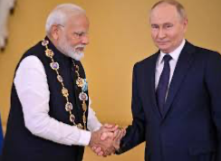 Modi receives ‘Order of St. Andrew’ honour from Putin Blank Meme Template