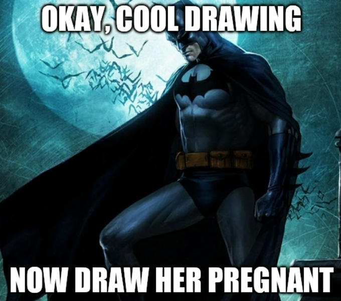 now draw her pregnant Blank Meme Template