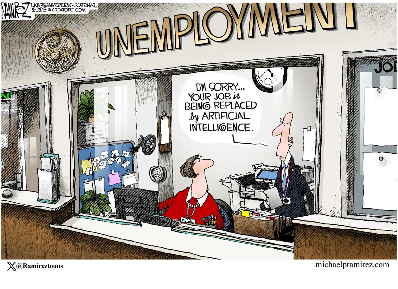 Unemployment Office Cartoon Blank Meme Template